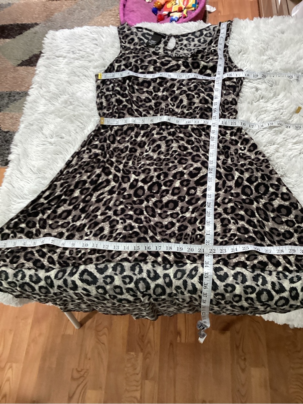 Metaphor Leopard Print Hi Lo Dress Size XL Sleeveless Animal Print - Picture 15 of 16